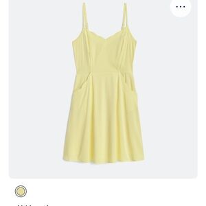 Yellow scalloped sweetheart neckline Dress